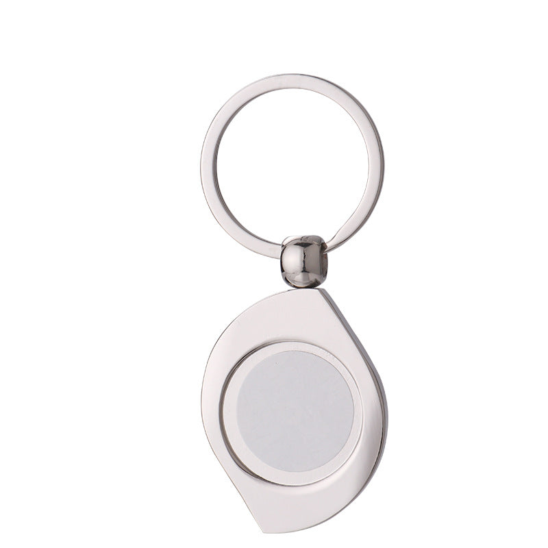 Wholesale 2023 Heat Transfer Double Sided Turn Blank Round Corner Square Single Plate Metal Keychain